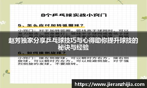 赵芳独家分享乒乓球技巧与心得助你提升球技的秘诀与经验